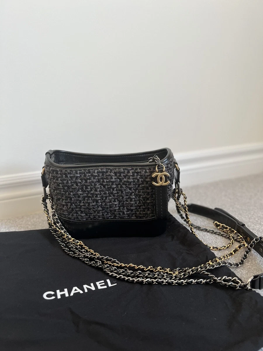 chanel gabrielle tweed black