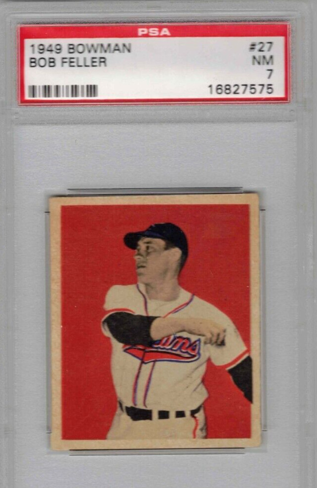 Bob Feller, 1949 Bowman #27, PSA 7 (cream back)