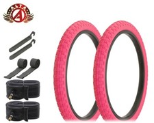 ALTA Performance BMX BICYCLE 20" x 2.125" Pink DURABLE COMP III TIRES 8PC SET.