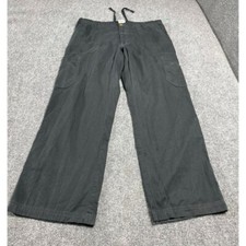 Carhartt Men's Black Cargo Pants Regular Fit Button Closure Straight Leg Size L