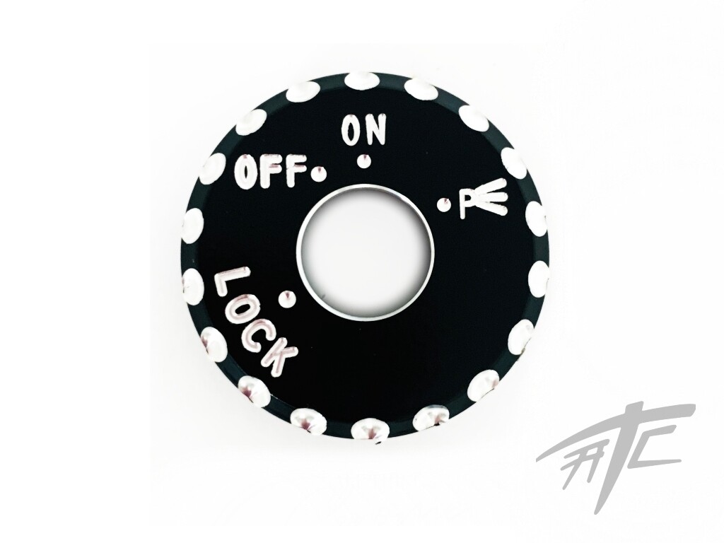 ZX-14 BLACK CONTRAST DIAMOND CUT “ZX” ENGRAVED KEY COVER 2009