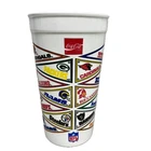 Vintage Plastic Promotional Collectible Cups NFL Football Coca-Cola Coke 16 Oz