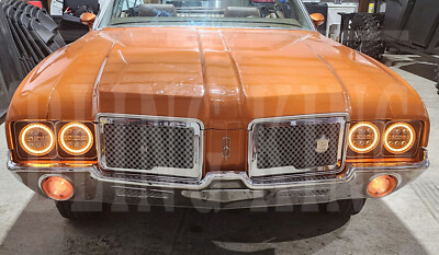 70 71 72 Olds Cutlass Supreme chrome mesh grill door jamb vents