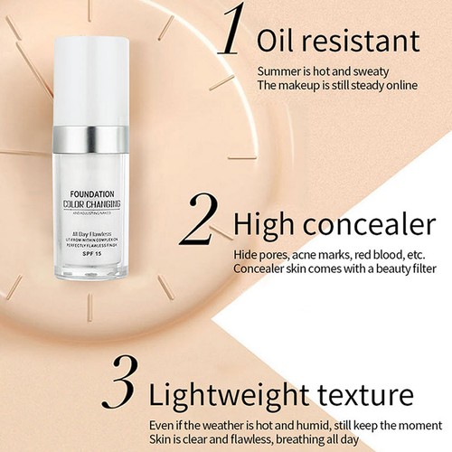 Women Liquid Foundation Covering Blemishes Concealer Portable Makeup Tool 1Pc - 第 8/11 張圖片