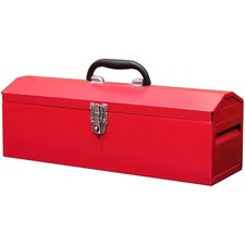 Stylish 19 Red Steel Tool Box With Comfortable Grip - Perfect For Mechanics