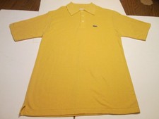 1960s Izod Lacoste Yellow Crocodile Logo Polo Shirt Large