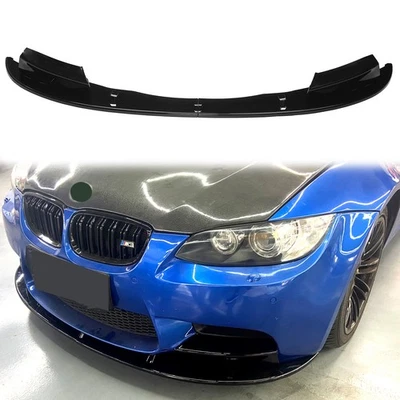 Pour BMW E90 E91 E92 E93 M3 07-13 Front Lip Spoiler Splitter Aile Noir Brillant - Photo 1/4