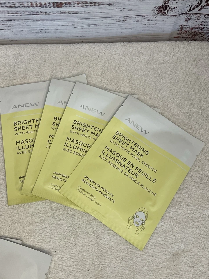 2 包 Avon Anew - The Anew 美白面膜带白色珍珠精华 — 第 3/3 张图片