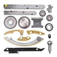Engine Timing Chain Kit w/Chain Guide Tensioner Sprocket - Compatible with 