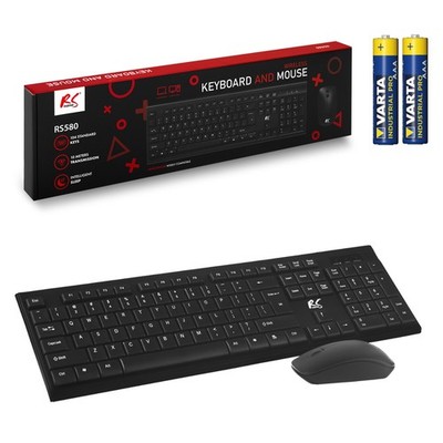 Kabelloses PC-Tastatur + Maus USB 1200 DPI Reichweite 10m + 2x AAA Batterien