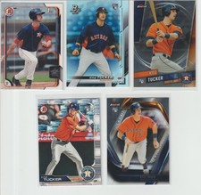 5 CARD ASSORTED KYLE TUCKER ROOKIE LOT !  HOUSTON ASTROS !