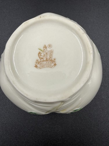 Belleek Irish Porcelain Harp Shamrock Cereal Nut Bowl 7th Mark Ireland - Picture 6 of 8