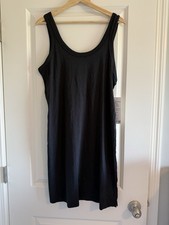 Lululemon Classic-Fit Cotton-Blend Scoop Dress Black Size 10 New