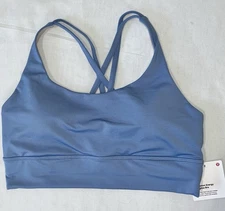 NWT💙LULULEMON💙SIZE 10💙ENERGY LONGLINE BRA💙B-D CUP💙AUTHENTIC💙BLUE WILLOW💙