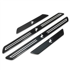 Ford new Bronco Logo Carbon Fiber 4 Pcs Universal Door Sill Plates