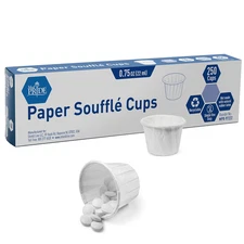 Disposable 250 Pack Paper Souffle  Cups-0.75 Ounce, Dispenser Paper Cups-Pill Ho