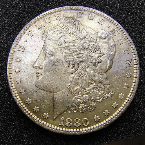 1880 Morgan Silver Dollar - Philadelphia Mint - 90% Silver - AU-Unc. Condition