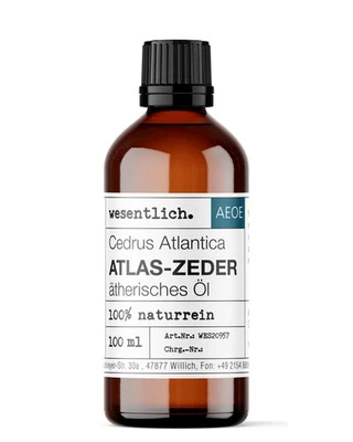 wesentlich. Atlas-Zedernholzöl - 100% naturreines, ätherisches Öl (100ml) - Bild 1 von 4