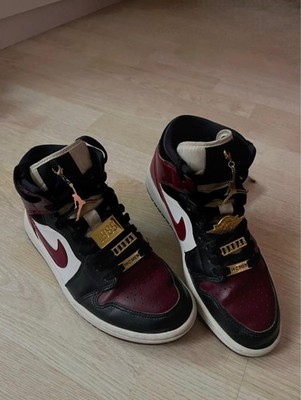 Nike Air Jordan 1 Mid SE - Gr. 37,5 - Schwarz/Bordeaux/Weiß