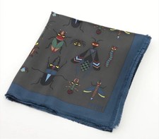 FENDI Silk Scarf Insect Pattern 108x110cm Luxury Designer Accessory Japan