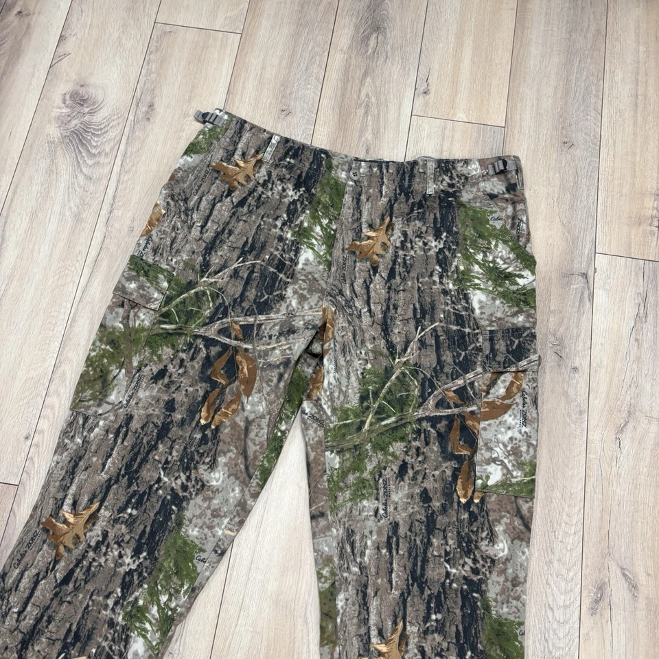 Cabela's Camo Pants Zonz Woodlands Men’s 42x32 cargo hunting camouflage A+ - Image 4 of 4