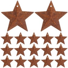 50 Pcs Rustic Ornaments Rusty Barn Stars Large Christmas Pendant