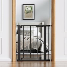 BABELIO Baby Gate for Doorways and Stairs, 26-31" Pet Gate with Wide Walk Thru D