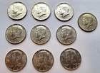 Lot of 10  40% Silver Kennedy Half Dollars as pictured 1965-1967 G-3