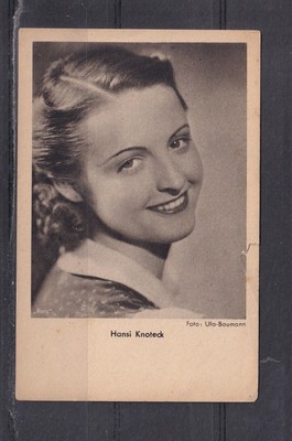 HANSI KNOTECK, AUSTRIAN SINGER, DANCER & ACTRESS, GERMAN FILMS, c1935 ppc.