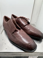 New Rockport K71583 Brown Leather Lace-Up Dress Shoes Square Toe Sz 10 adiPRENE