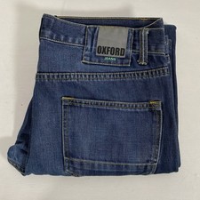Oxford Jeans Mens Button Up Straight Denim Hemmed Jeans Size 32 Very Good JMBA1