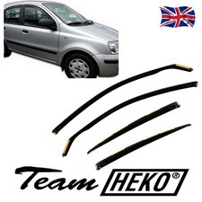 Wind Deflectors Fits Fiat Panda Mk2 2003-2012 5-Door 4-Pcs Set Tinted Heko
