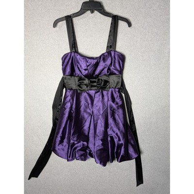 knee length dresses for ladies Berylove Women Halter Sequin Homecoming Dress Dark Purple A Line Satin Cocktail Dress, Dark Purple / US22W main image 1