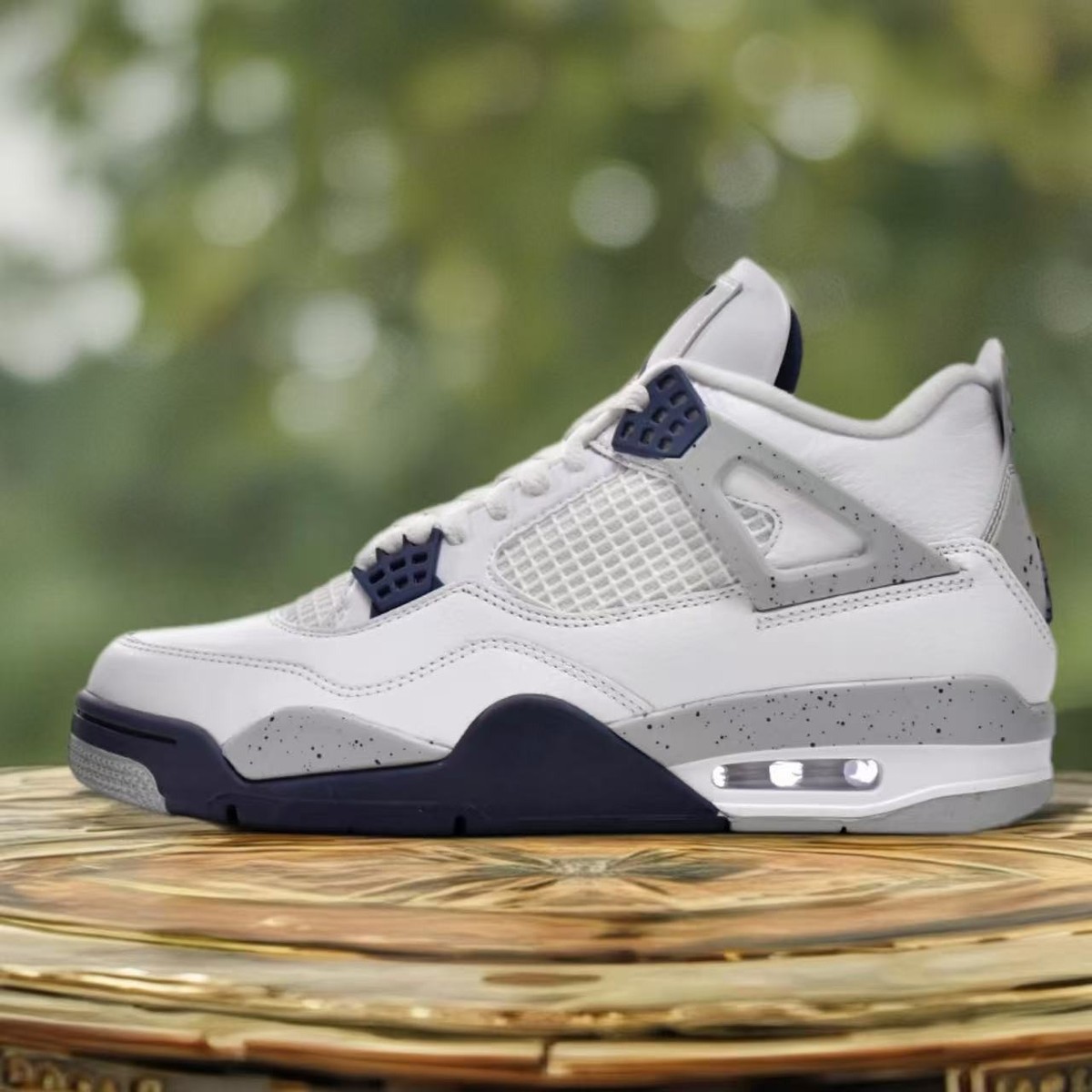 Air Jordan 4 ホワイト/ミッドナイトネイビー/グレー Jordan 4 Retro Midnight Navy Men's - DH6927-140 - US