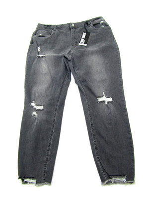 Refuge Denim Skinny Ankle Jeans Juniors Size 13 Mid Rise Distressed Destroy NWT