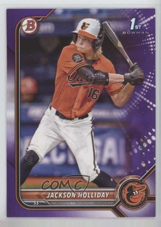 2022 Bowman Draft Purple /250 Jackson Holliday #BD-168
