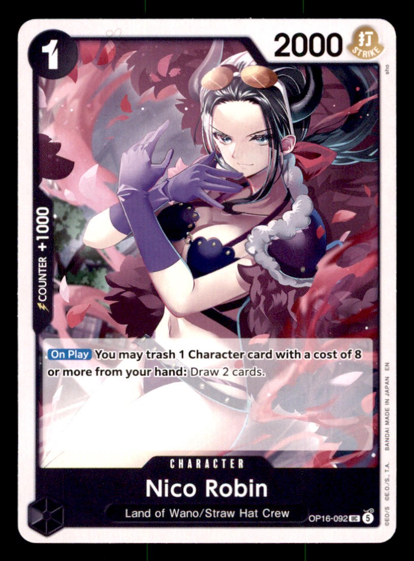 Nico Robin OP16-092 Uncommon The Time of Battle One Piece Near Mint
