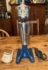 Vintage Hamilton Beach Milkshake Mixer Model 18 Malt Blender Blue