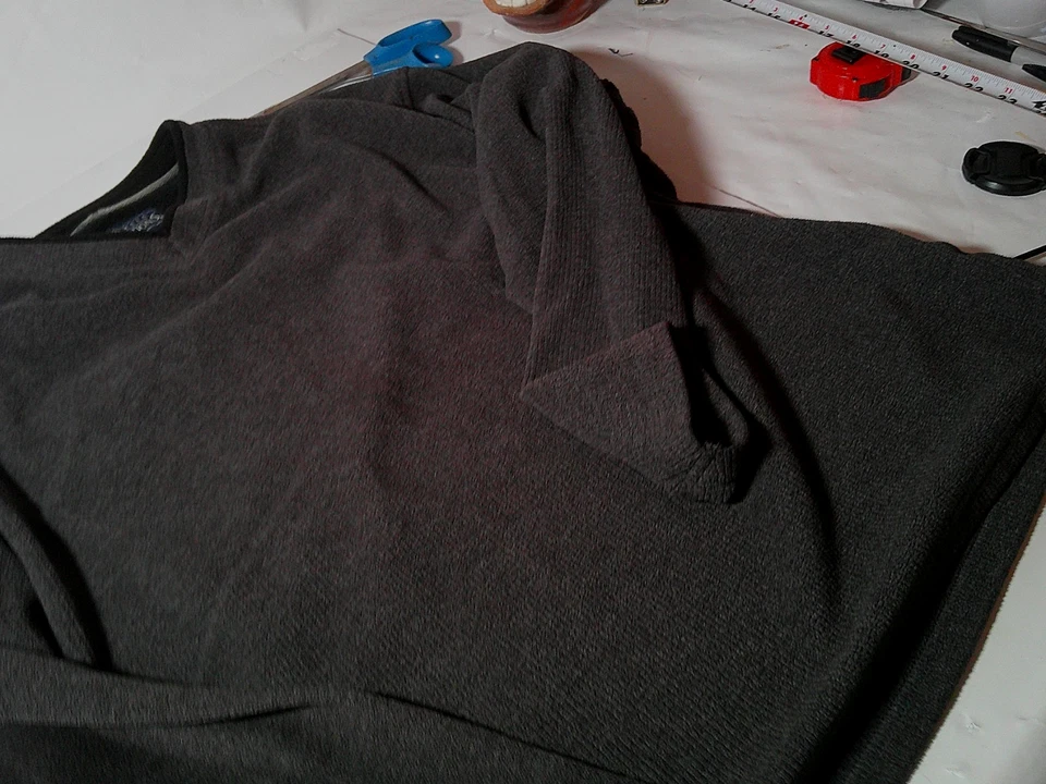 Basic Editions - Pullover - Men's - Med Large - Sweater - Very Good Cond. - Gray - Image 3 of 4