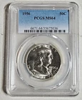 1956 50c Franklin Half Dollar PCGS MS 64