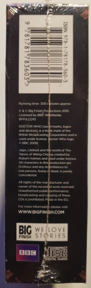 Jago & Litefoot Series 10 Doctor Who Big Finish Audio Drama CD Set SEALED NEW - Image 4 of 4