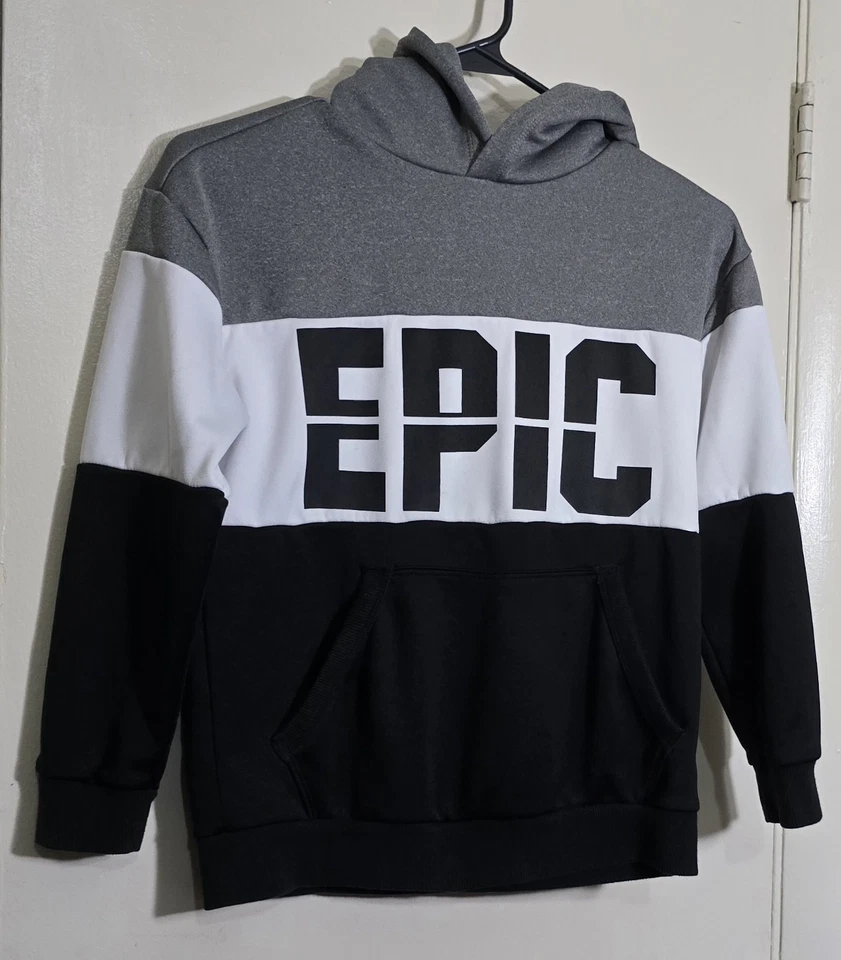Crazy 8 'EPIC' Sudadera con Capucha Gris, Blanco, Negro Niños Talla Mediana (7/8) Foto 3 de 4