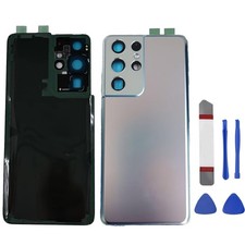 Galaxy S21 Ultra Back Glass Cover Replacement for Samsung Phantom Silver