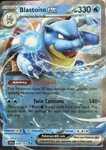 Blastoise ex 030/142 Stellar Crown Double Rare Holo