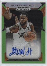 2019-20 Panini Prizm Draft Picks Neon Green 28/100 Dewan Hernandez #59 Auto 0hr