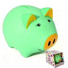 Piggy Bank for Kids, Girls and Boys, Money Saving Box Coin Bank Green