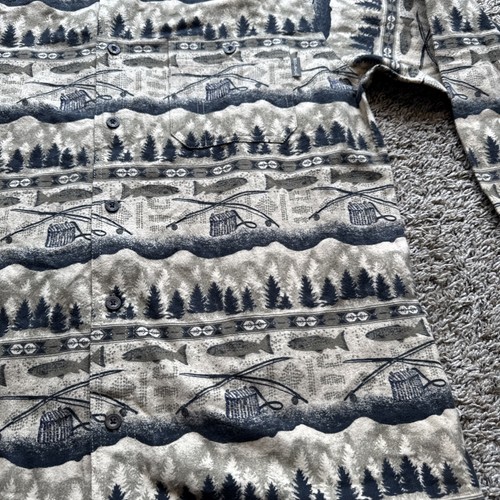 Vintage Vintage Woolrich Flanellhemd Herren Große L Angeln Langarm hellbraun Knöpfe - Bild 6 von 21