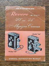 25 Pgs. Genuine Revere 8 Magazine Camera S Model 40  44 INSTRUCTION MANUAL