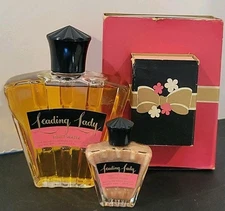 Leading Lady Perfume 4oz The Fuller Brush Co 1930s Deco with lotion Sachet Vtg 