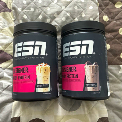 ESN Designer Whey Molkeprotein Pulver 2 Dosen Almond Coconut & Dark Cookies